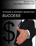 Free EBook 15 Page to Internet Marketing Success by Ronald Kang
